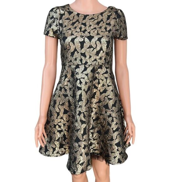 BLUSH BY US ANGELS Kids' Metallic Butterfly Brocade Party Dress size 14 NWOT - Picture 3 of 9